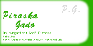 piroska gado business card